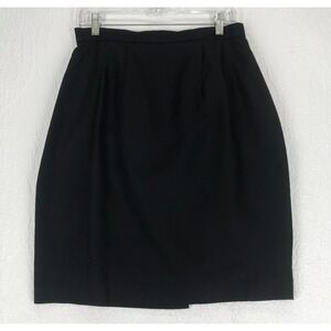 Vintage Jennifer Jeffries Pencil Skirt Size 12 Sheer Unlined Black